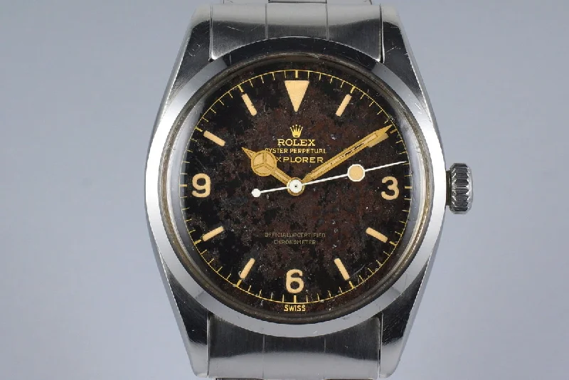 1956 Rolex Explorer 1 6610 Tropical Dial with Box