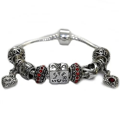 Best Friends Sisters Charm Bracelet 8.0"