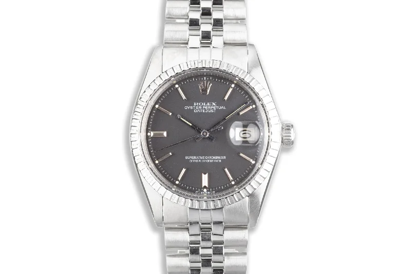 1978 Rolex 1603 Black Sigma Dial Datejust Jubilee Bracelet