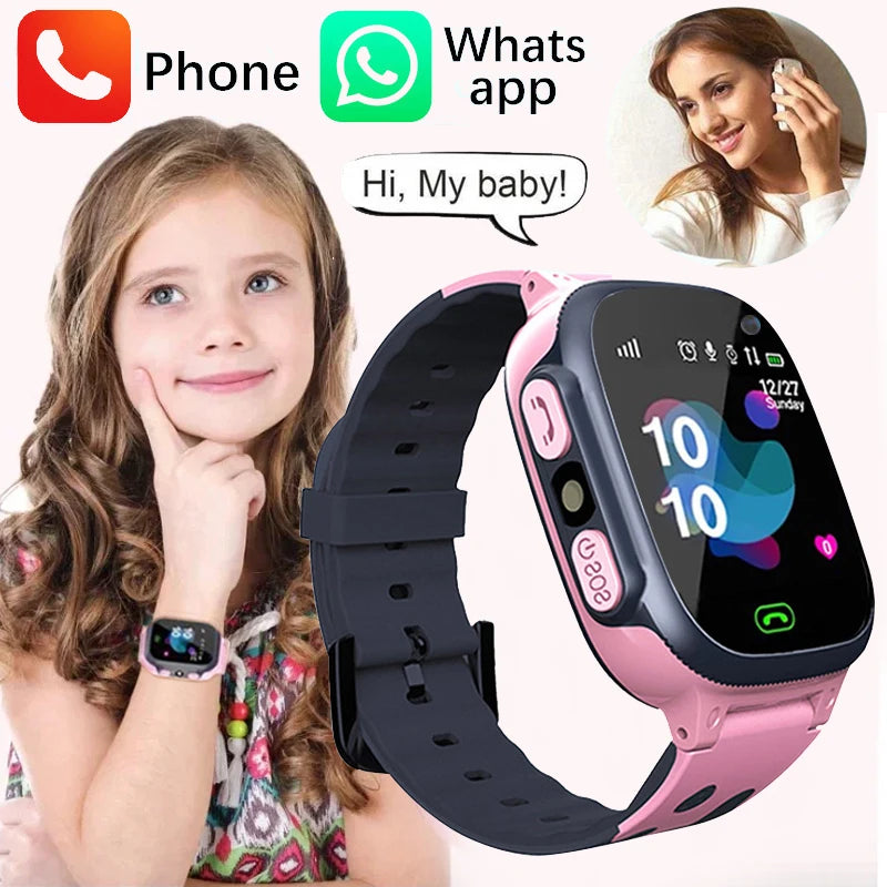 Kids Smart Watch Waterproof Smartwatch for Children Boys Girls with Sim Card Camera Alarm SOS Call Location Tracker Child Watch