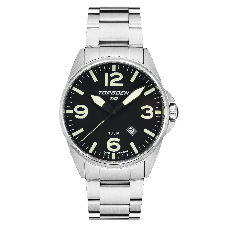 T10 Black | 44mm, Metal Strap