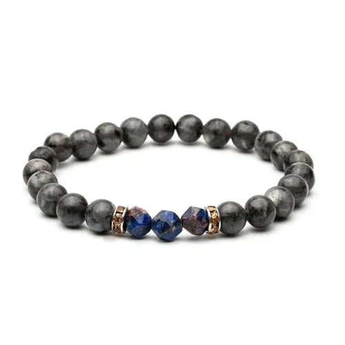 Classy Men Elegant Blue Stone Bracelet