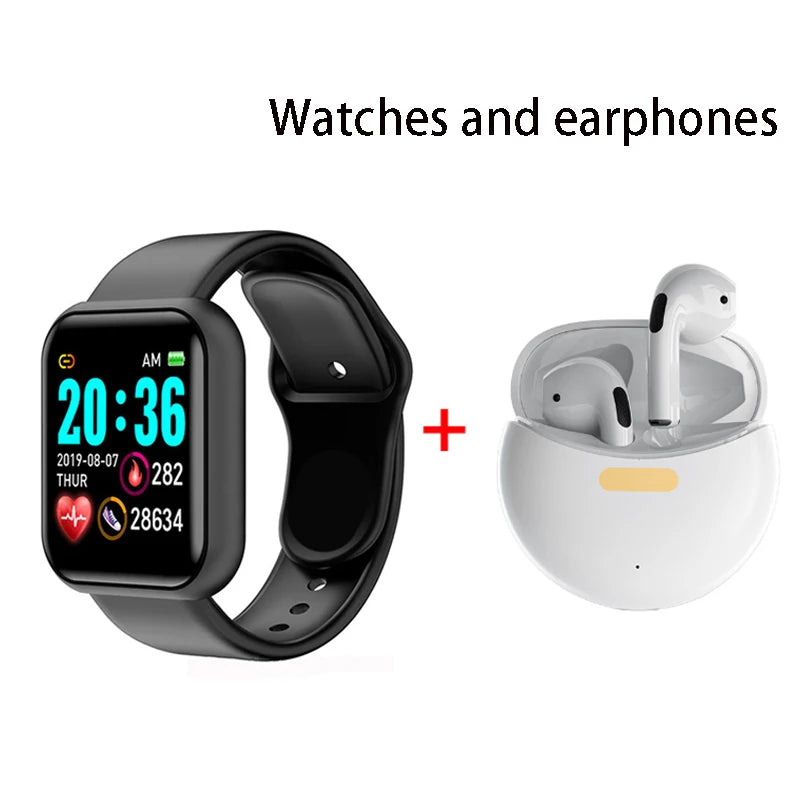 Smart Watch For Kids Waterproof Child Smartwatch Men Women Sport Fitness Tracker Heart Rate Digital Watch For apple earphone