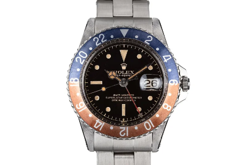 1961 Rolex GMT-Master 1675 with Gilt Chapter Ring Exclamation Dial