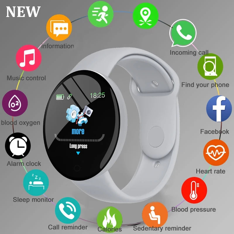 D18 Pro Smart Watch for IOS Android Men Women Bluetooth Fitness Tracker Sport Bracelet Heart Rate Blood Pressure Kids Smartwatch