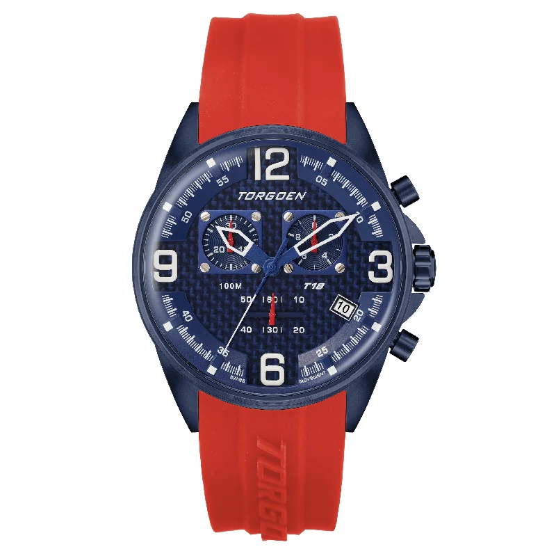 T18 Red | 45mm, Red Silicone Strap