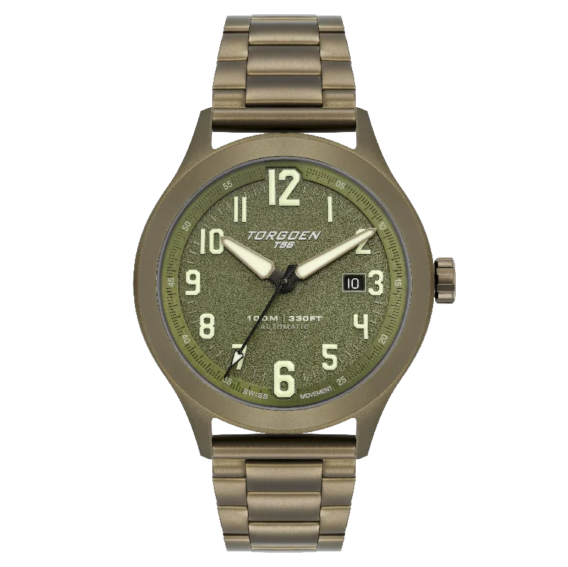 T56 Automatic | 44mm, Khaki Steel Bracelet