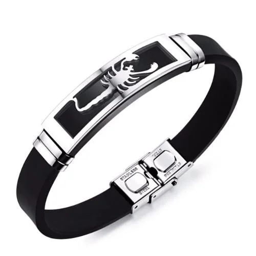 Classy Men Silver Scorpion Bracelet