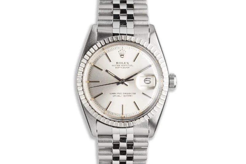 1976 Rolex Stainless Steel 1603 Datejust Silver Dial Creamy Lume Plots