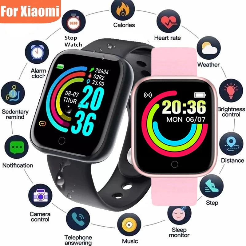 Y68 Smart Watch For Android ios Women's Men's Children's Smartwatch Waterproof Bracelet Blood Pressure Sports Bluetooth Watch