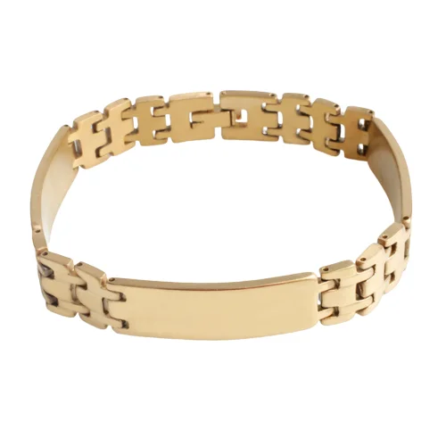 Classy Men Gold Classic Steel Bracelet