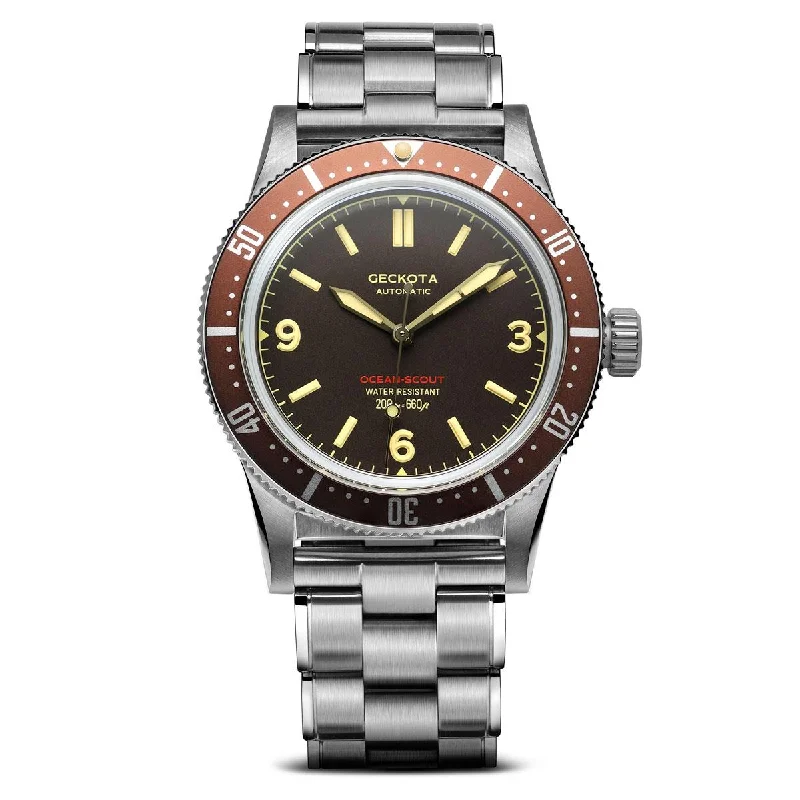 Ocean-Scout Dive Watch - Sienna Brown