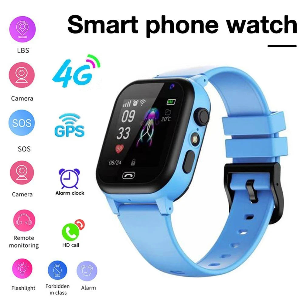 Kids 4G Smart Watch 400mAh SOS GPS Location Video Call WiFi Sim Card For Children SmartWatch Camera Waterproof Watch Rushed