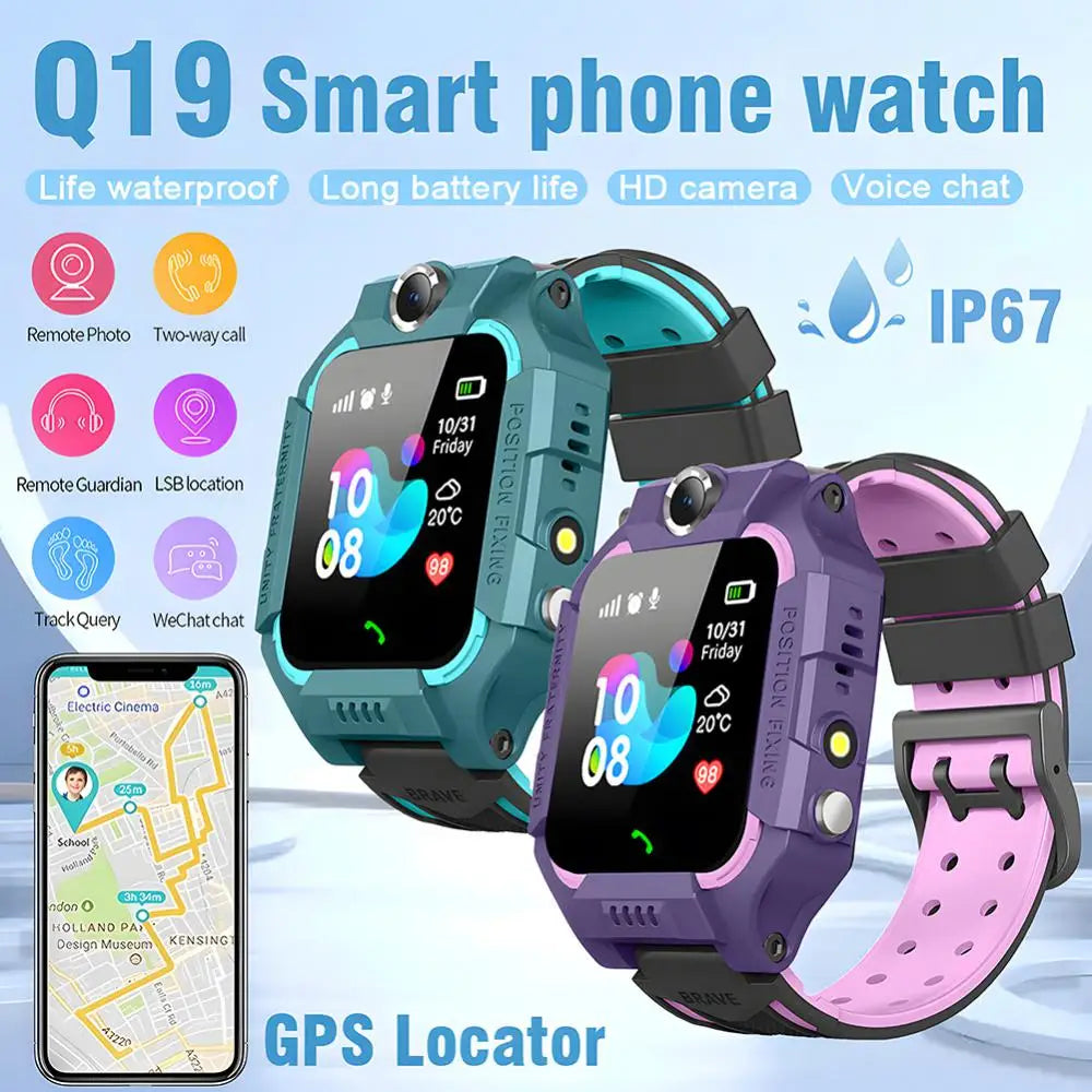 relojes Kids Smart Watche Video Call SOS IP67 Waterproof Children Smartwatch Camera Monitor Tracker Location Watch For Kid Gift