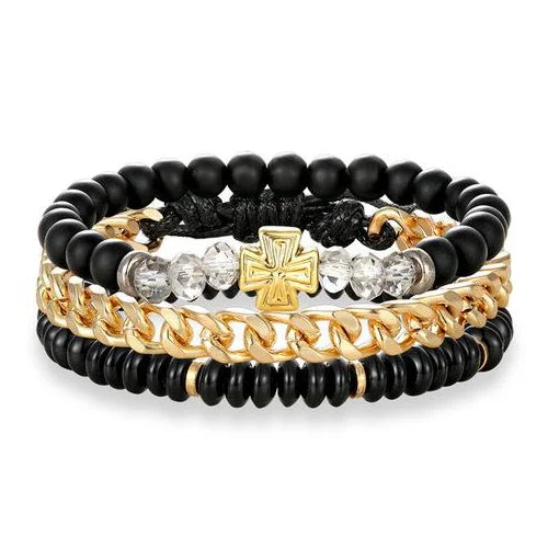 Classy Men Stacked Bracelet Set