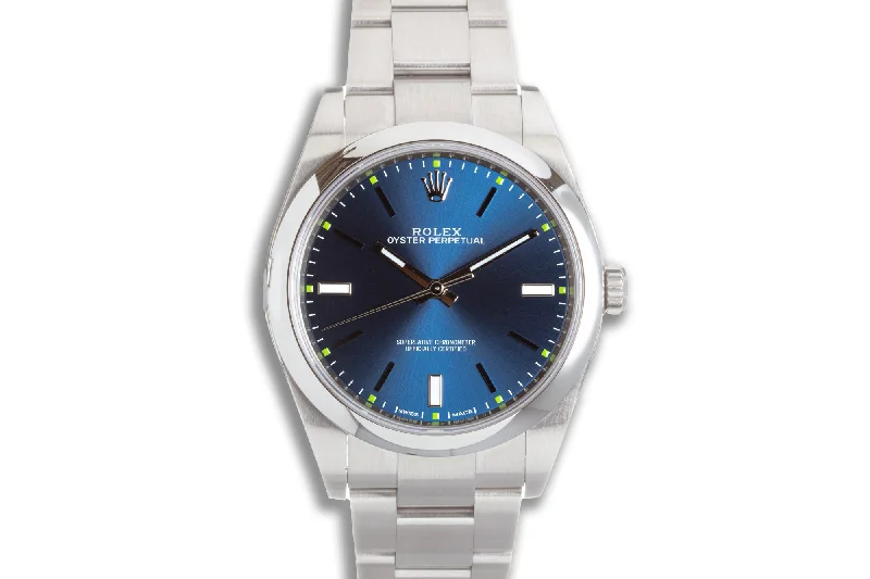 2019 Rolex Oyster Perpetual 114300 Blue dial Box and Card