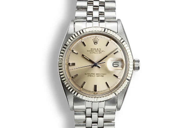 1963 Rolex DateJust 1601 SWISS Only Silver Dial with Papers