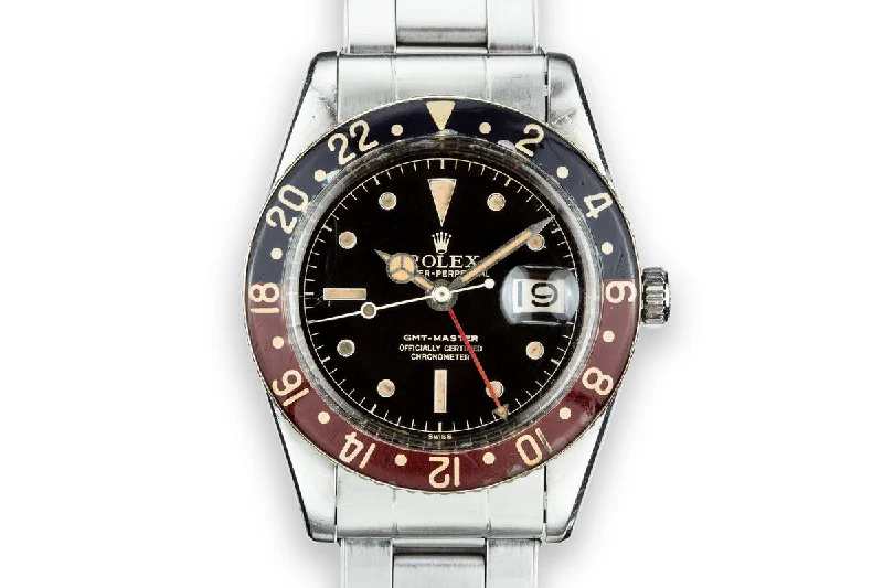 1958 Rolex GMT-Master 6542 Spidered Gilt Chapter Ring Dial with Bakelite Bezel Insert