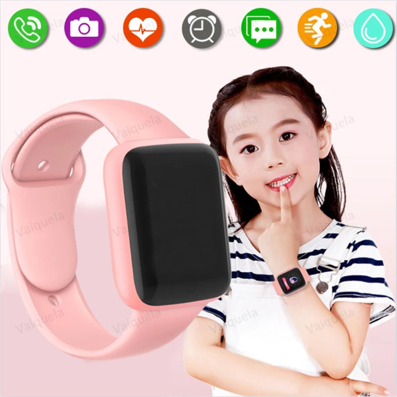 Fitness Kids Smart Watch  y68 Children Smartwatch For Girls Boys Smart Clock Students Waterproof Fitness Tracker Smart-Watch