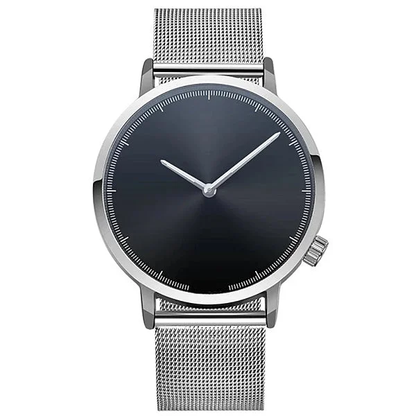 Classy Men Watch Clean Silver/Black