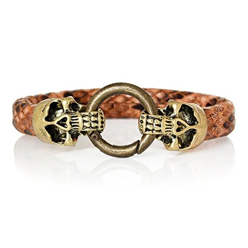 Bronze Pink Snake Style Fashion Bracelet with Snake Clasp 22cm X1.5cm(8 5/8 X 5/8)