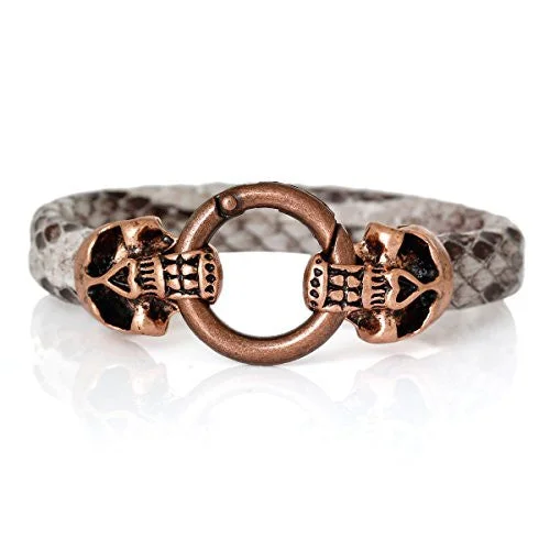 Copper Gray Snake Style Fashion Bracelet with Snake Clasp 22cm X1.5cm(8 5/8 X 5/8)