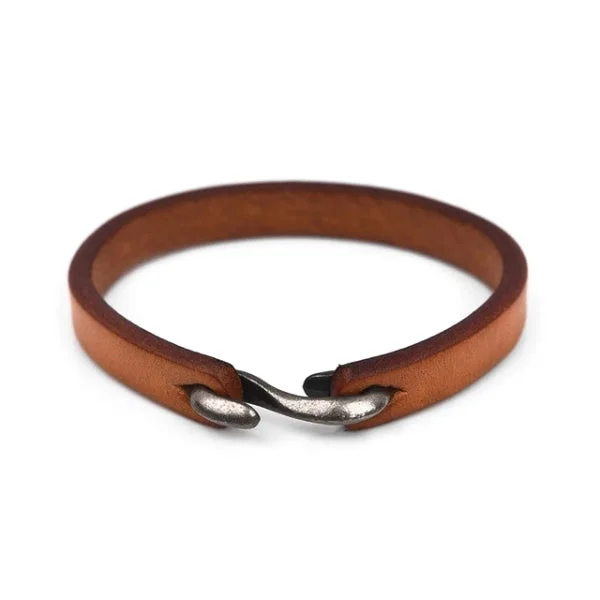 Classy Men Brown Vintage Leather Bracelet