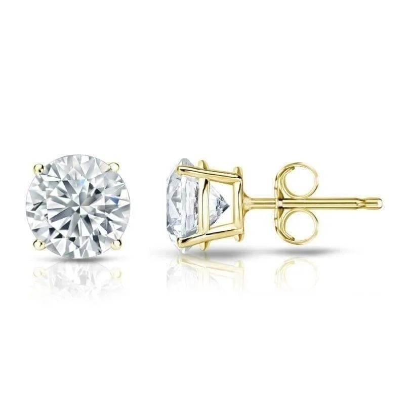 Auriya 1 1/2ctw Round Diamond Stud Earrings 18kt Gold GIA Certified