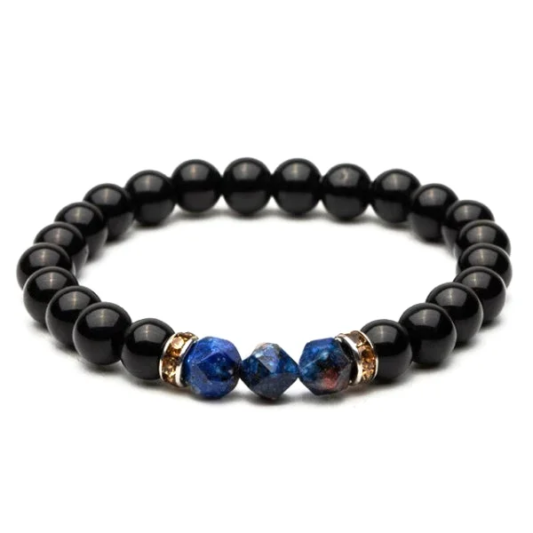 Classy Men Elegant Blue Stone Bracelet