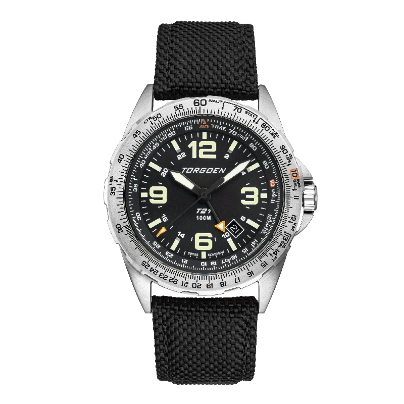 T21 Black Sapphire | 44mm, Nylon Strap