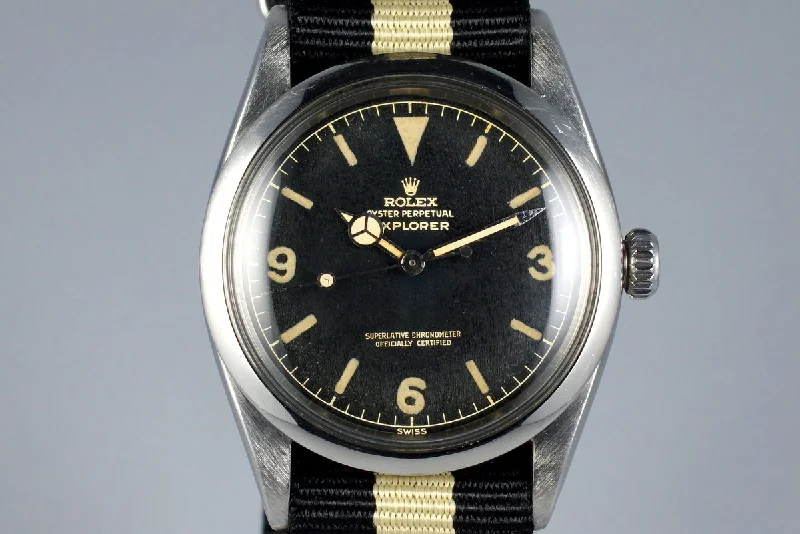 1960 Rolex Explorer 1016 Glossy Gilt Dial with Papers