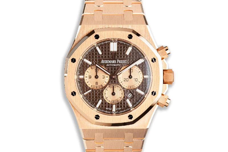 2015 Audemars Piguet Royal Oak 18k Rose Gold Chronograph 26331OR.OO.1220OR.02 with Box and Card