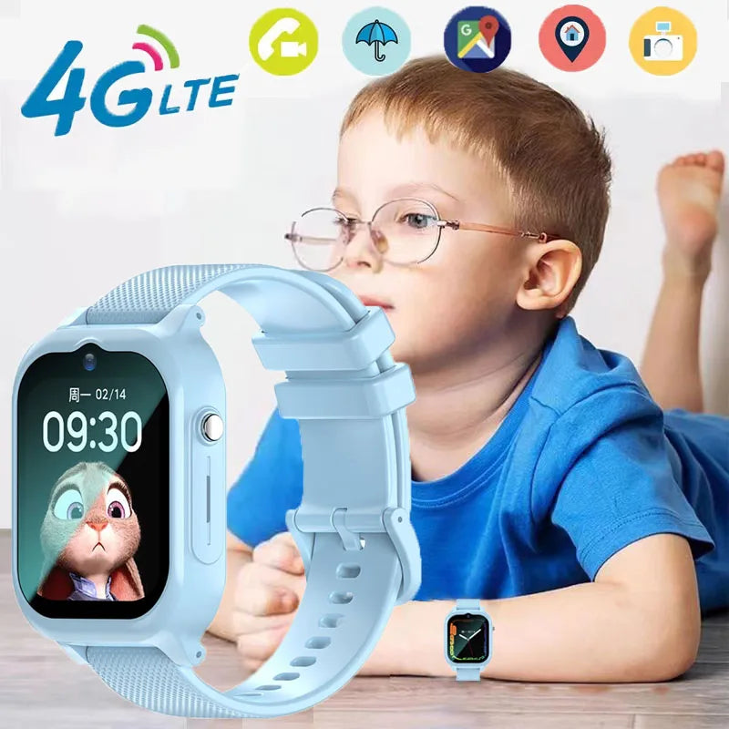 4G Kids Smart Watch SOS GPS Location Tracker Smart Watch for kids Sim Card Video Call Camera Waterproof Smartwatch For Children