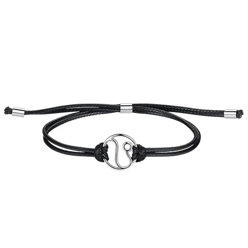 Classy Men Leo 925 Silver Zodiac Bracelet