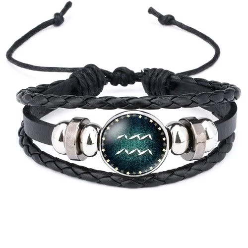 Classy Men Aquarius Zodiac Bracelet