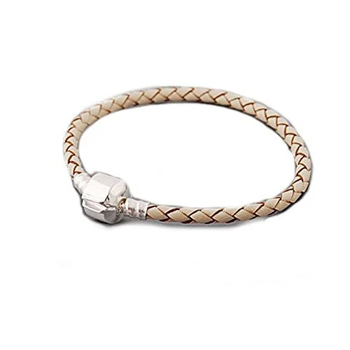 High Quality Real Leather Bracelet Champagne  (9.0")