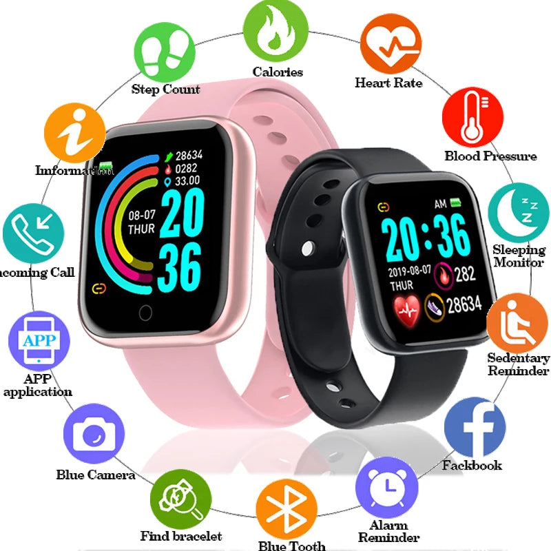 Smart Watch For Kids Men Women Sport Smart Digital Bracelte Fitness Traker Heart Rate Blood Pressuer Smartwatch Women Watch Hour