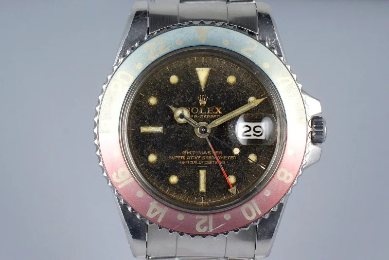 1963 Rolex GMT 1675 PCG Gilt UNDERLINE Dial