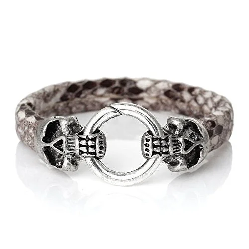 Grey Snake Style Fashion Bracelet with Snake Clasp 22cm X1.5cm(8 5/8 X 5/8)