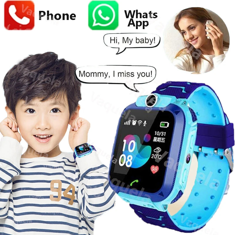 Q12 Children's Smart Watch SOS Phone Watch Smartwatch For Kids With 4G Sim Card Photo Waterproof IP67 Kids Gift For IOS Android