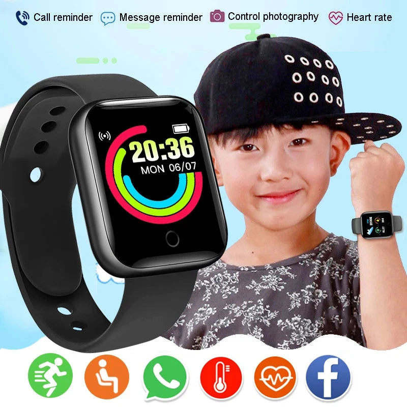 D20 Kids Smart Watch Boys Girls Sports Men Women Smartwatch Blood Pressure Smart Clock Child Fitness Smart Bracelet For Apple