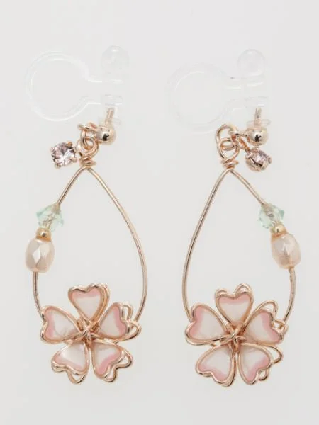 SAKURA Clip Earrings