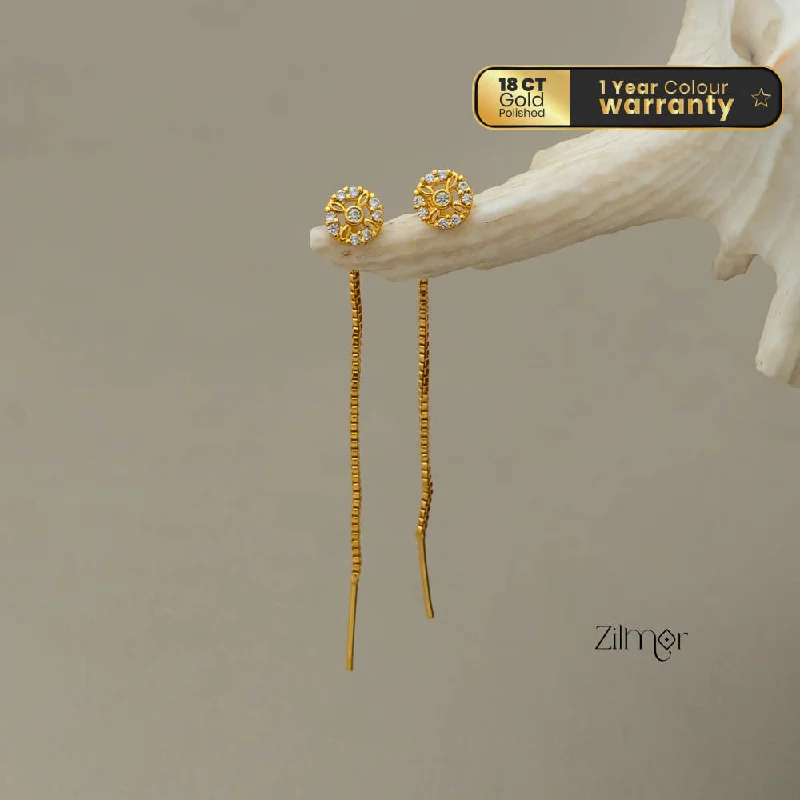 AG101687 - Thread and Needle AD Stone Earrings