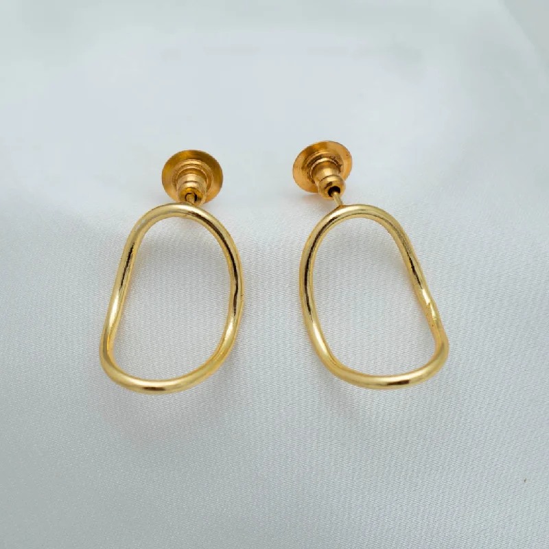 AS101487 - Golden Geometric Earrings