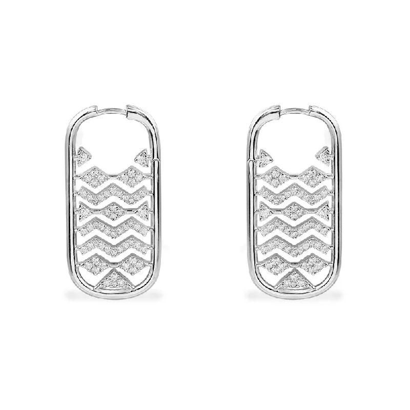 Batik Tab earrings - silver