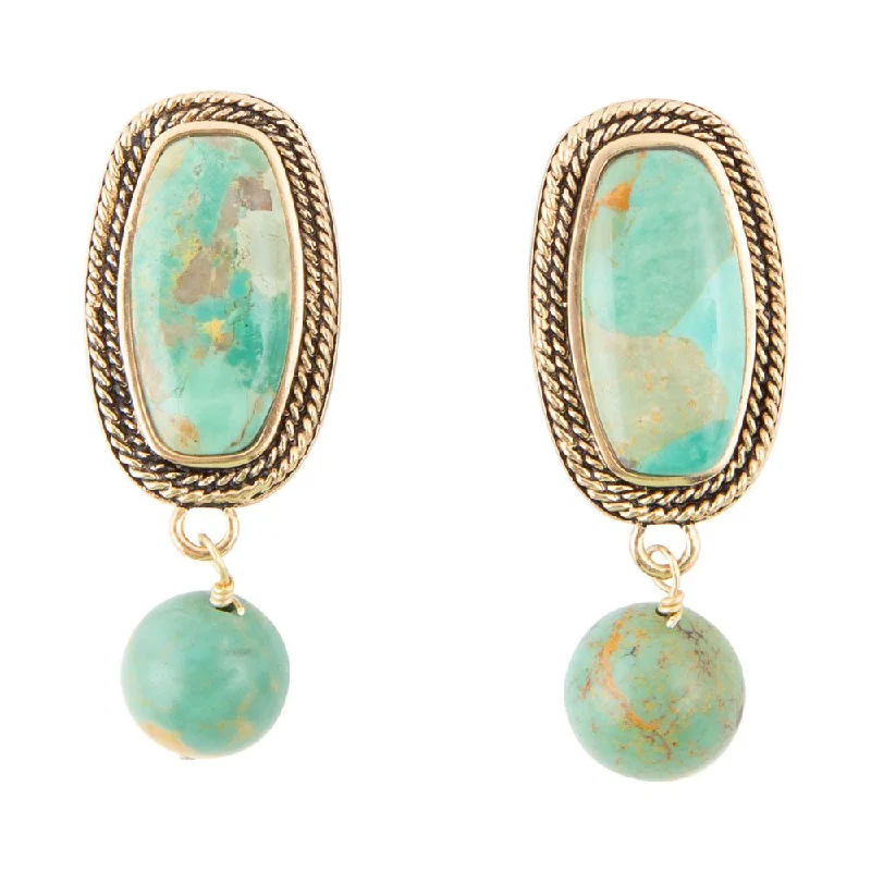 Catalina Turquoise Clip Earrings