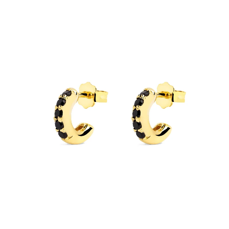 Cleo Black Gold Earrings