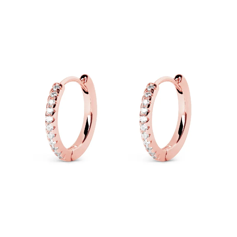 Cleo L Rose Gold Hoop Earrings