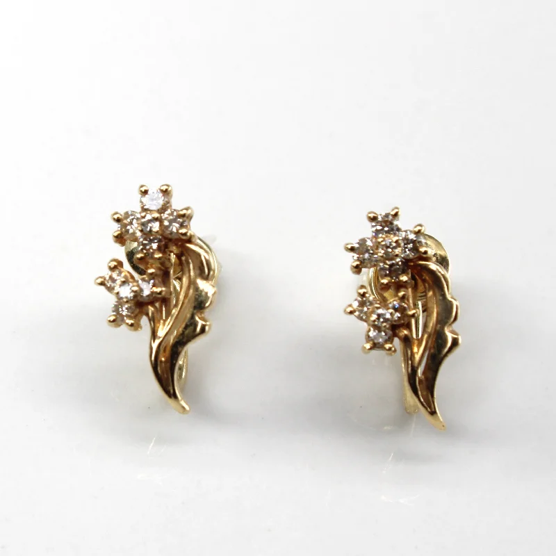 Cluster Diamond Clip Earrings | 0.34ctw |