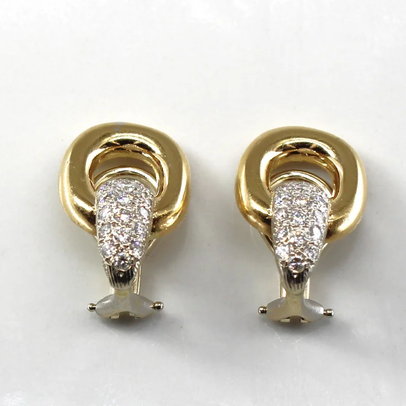 Cluster Set Diamond Clip Earrings | 0.42ctw |